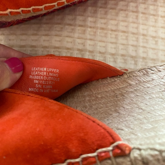 Tory Burch Orange Espadrille Shoes with Vibrant Style